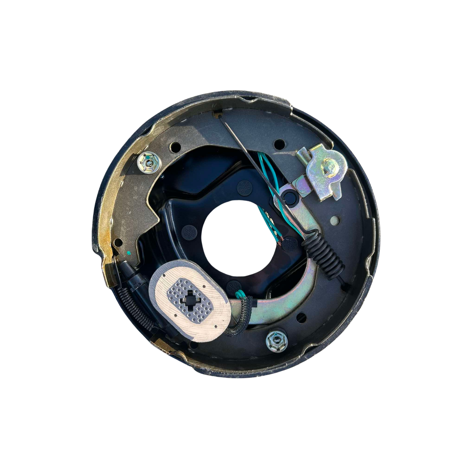 10" bremsuplata með handbremsubúnaði - hægri