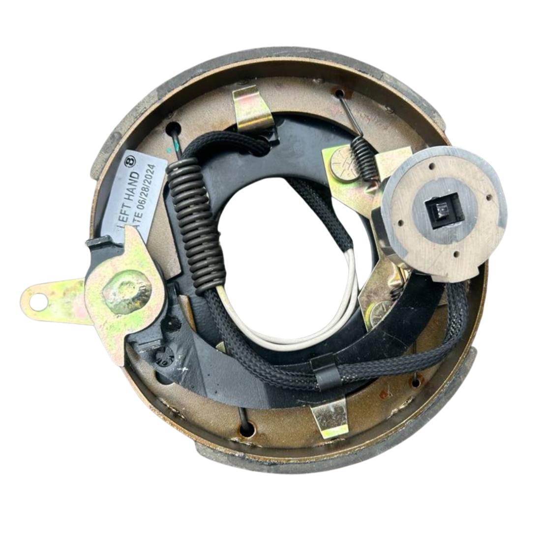 7" bremsuplata með handbremsubúnaði - hægri
